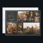 Julblad: Vattenskärg botaniskt foto Julkort<br><div class="desc">Julgransklöv Vattenfärgad botanisk blommigt mörk moody modern svart julfest dekanter</div>