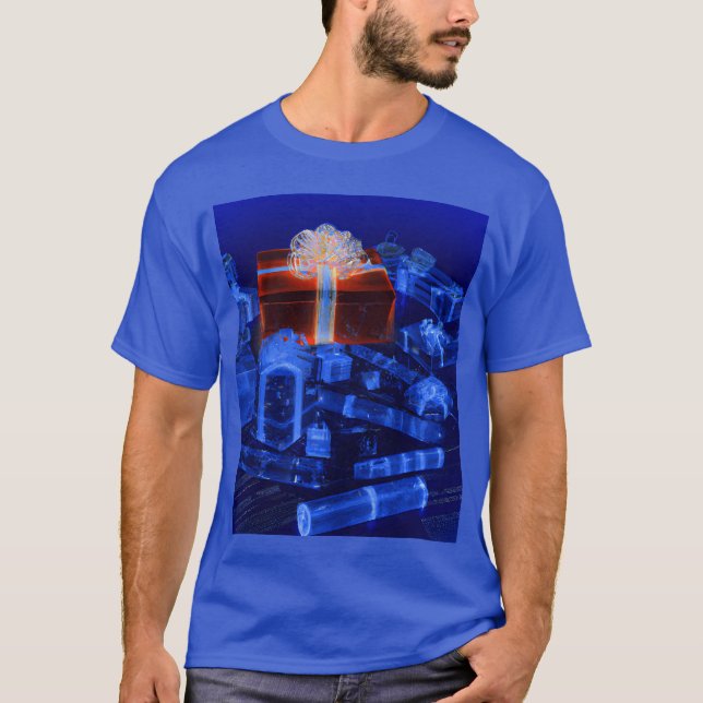 Julblåkopia Julklapp Blueprint g T Shirt (Framsida)