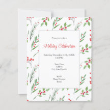 Julblandad inbjudan till Botaniska Mönster