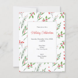 Julblandad inbjudan till Botaniska Mönster