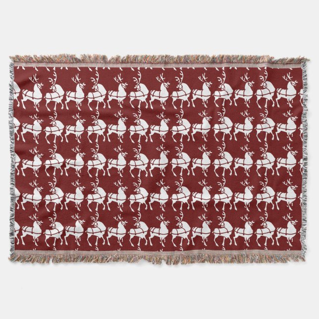 Julblanketets Helgdag Reindeer Throw Blankets Filt (Framsidan)