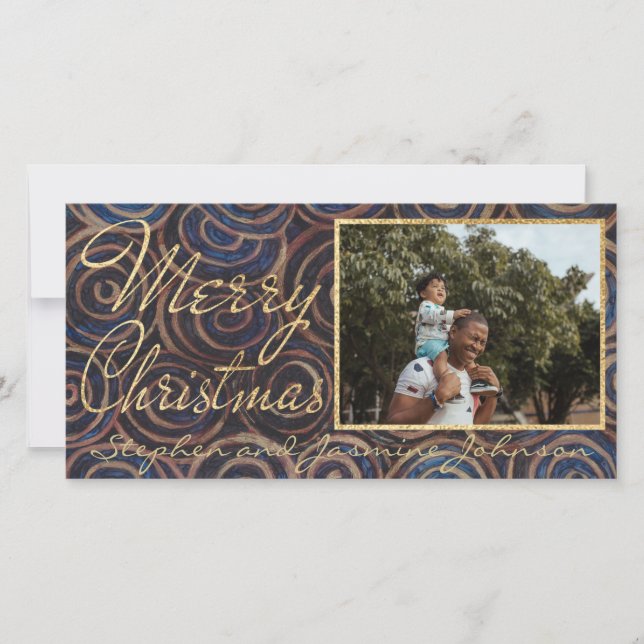 Julblåsor och guld julkort (Framsida)