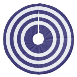 Julblåstripe Träd Skirt Julgransmatta Fleece