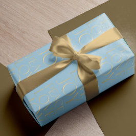 Julblått guld-typografi Peace Kärlek Joy Presentpapper