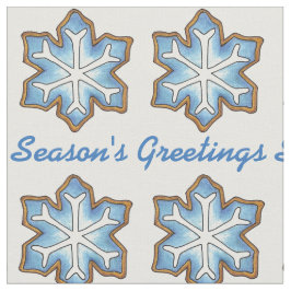 Julblått snöflummel Snö Tyg