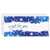 Julblått vinterintyg för Snöflingor