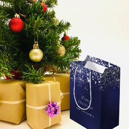 Julblåvitt damm från glitter silver