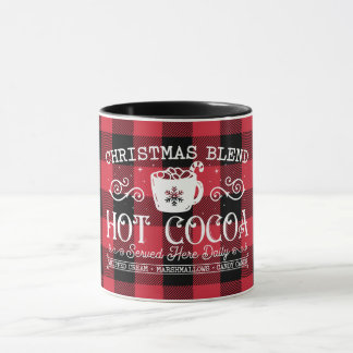 Julblend Hett Cocoa Red Buffalo Check Mugg