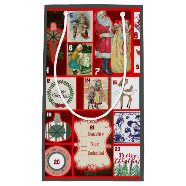 Julblock Advent Illustration Fyrkantig Konst (Framsidan)