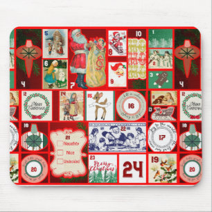 Julblock Advent Illustration Fyrkantig Konst Musmatta