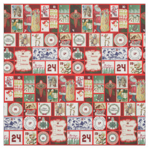 Julblock Advent Illustration Fyrkantig Konst Tyg