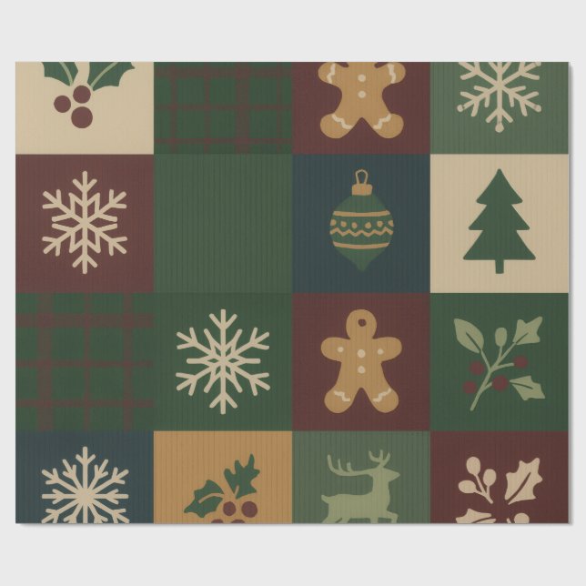 Julblock julpapper (Platt)