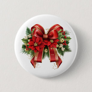 Julblocket Red and Guld Knapp