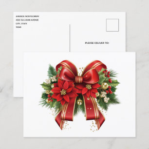 Julblocket Red and Guld Vykort