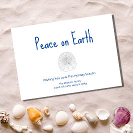 Julblocket Sand Dollar Peace på jorden Julkort