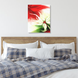 Julblomfrekvens Helig Poinsettia Canvastryck