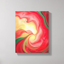 Julblomfrequenser Premium Insvept Canvas