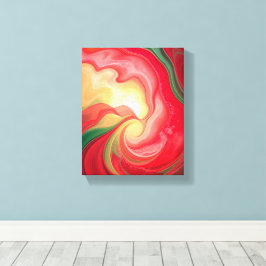 Julblomfrequenser Premium Insvept Canvas