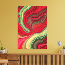 Julblomfrequenser Premium Insvept Canvas