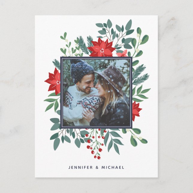 Julblomma | Foto Högtidskort Helg Vykort (Framsida)