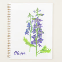 Julblomma Larkspur Watercolor Planner