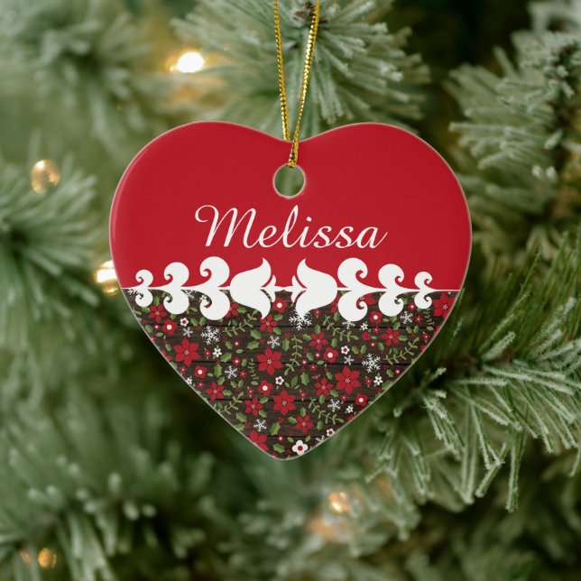 Julblomma personlig keramisk prydnad julgransprydnad keramik (Träd)