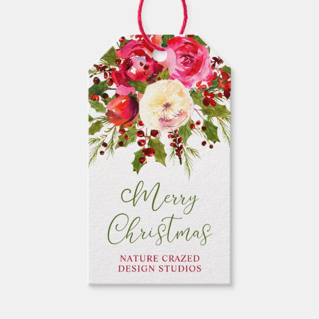Julblomma Presentetikett (Framsidan)