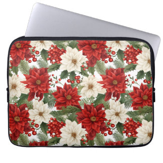 Julblomma Sömlöst Mönster Laptop Fodral