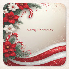 Julblommig godisstav julpapper underlägg