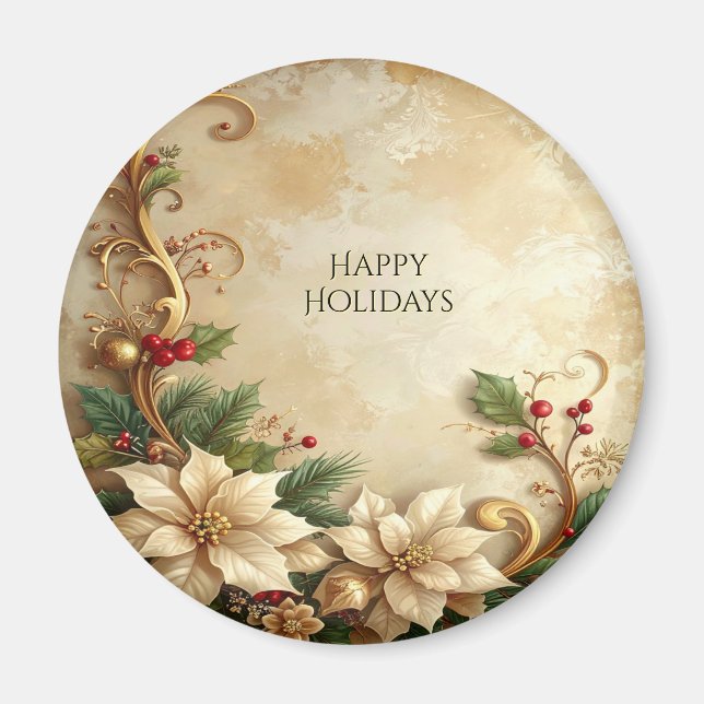 Julblommig semester magnet (Framsidan)