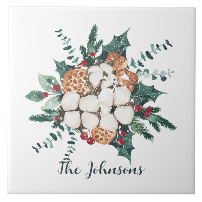 JulBlommigt Kakelplatta (Framsidan)