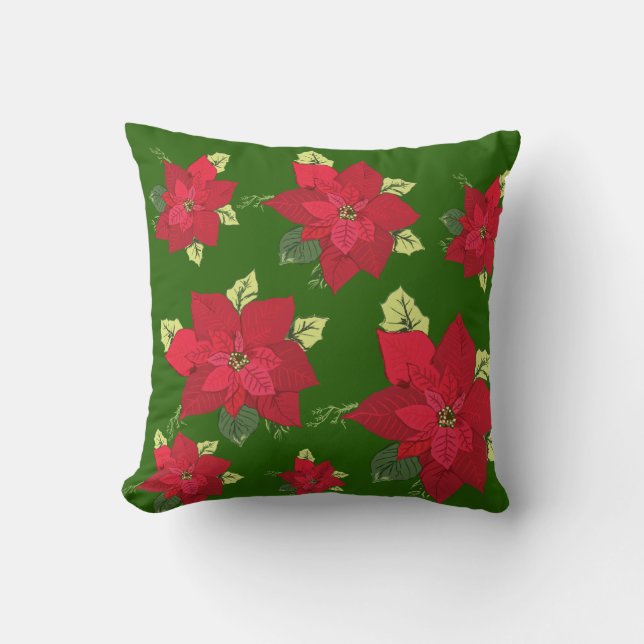 Julblommor Cushion Kudde (Framsida)