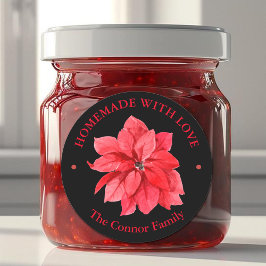 Julblommor Gjorda Med Kärlek Runt Klistermärke