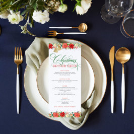 Julblommor gräns Typografi Inbjudningar