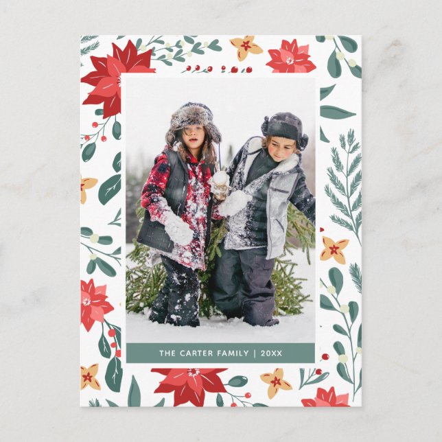 Julblommor | Julkort med foto Helg Vykort (Framsida)