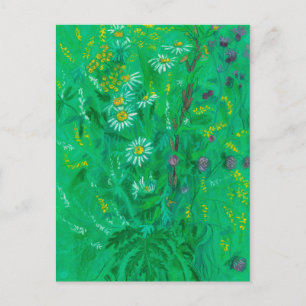 Julblommor, sommarblommor, Blommigt Painting Vykort