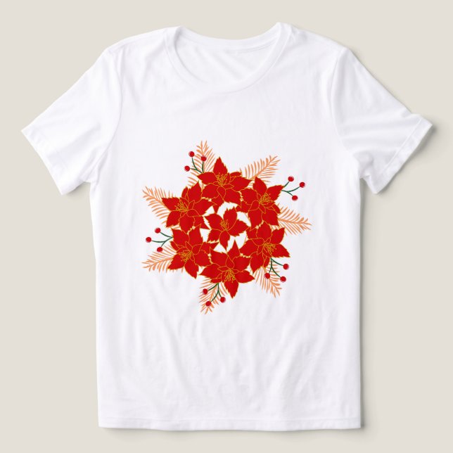 Julblommor T Shirt (Design Framsida)