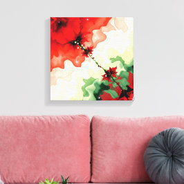 Julblomster Frekvenser Premium Insvept Canvas