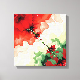 Julblomster Frekvenser Premium Insvept Canvas