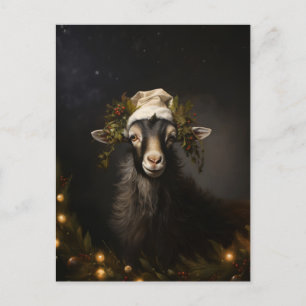 Julbock Julbelysning Vykort