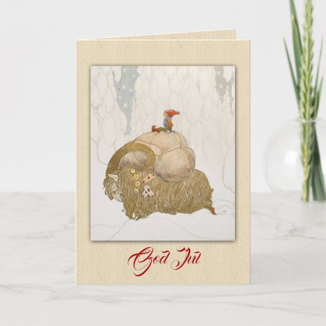 Julbocken av John Bauer (1912) Helgkort (Framsida)