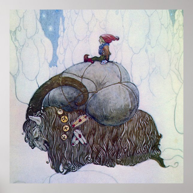 “Julbocken” julbock av John Bauer Poster (Framsidan)