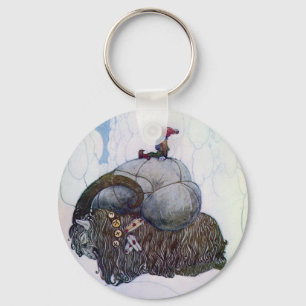 Julbocken Riding Yule Goat Nyckelring
