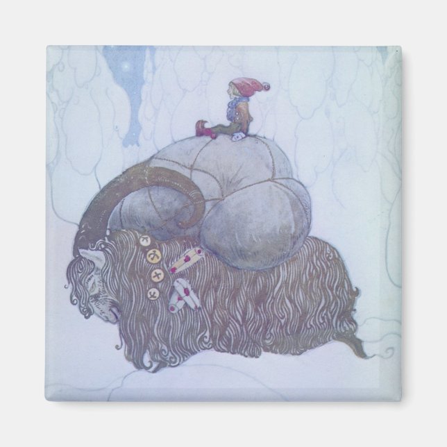 Julbocken Scandinavian jul Goat Magnet (Framsidan)