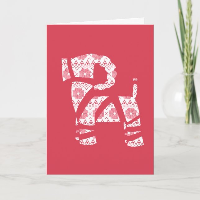 Julbockkort för vintertid i Sticka Helgkort (Framsida)