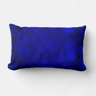 Julbokeh, Blue Lumbar Dekorativ kudde