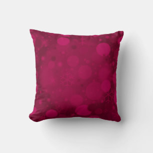 Julbokeh, Magenta Square Dekorativ kudde