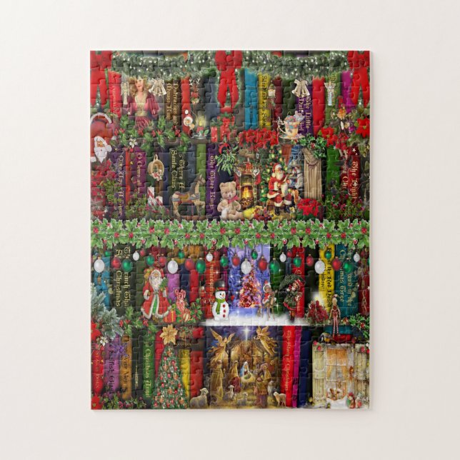 JulbokhyllaJigsaw Puzzel Pussel (Vertikal)