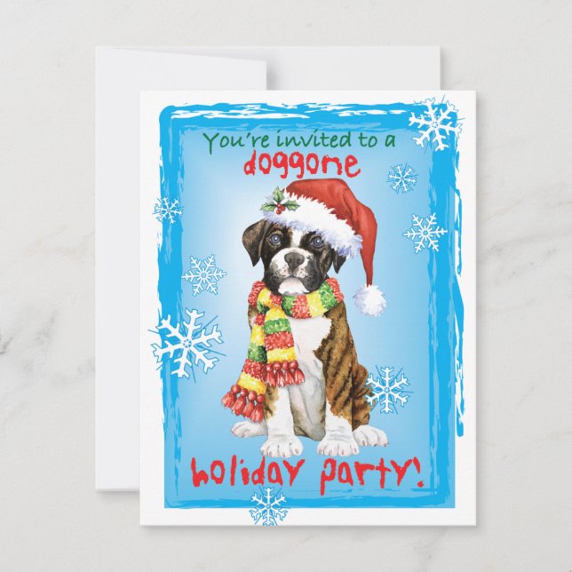 Julboksinbjudan - Helgdag Julkort (Framsida)