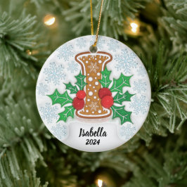 Julbokstav I Anpassat Namn  Julgransprydnad Keramik